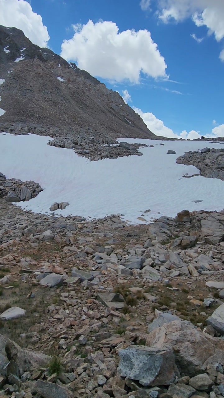 Snow on Bishop Pass in summer 🗻